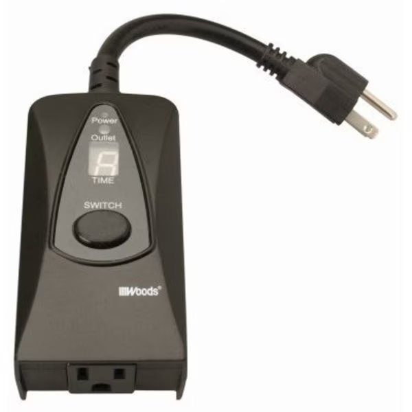 BLK out 24HR DGTL Timer, Southwire, Mfr#: 50013WD